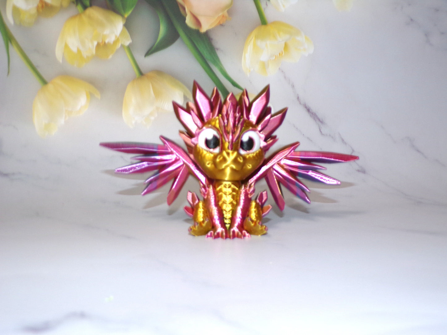 Crystal Hatchling, Dragon Hatchling or Cactus Hatchling Dragon 3d Printed Figurine