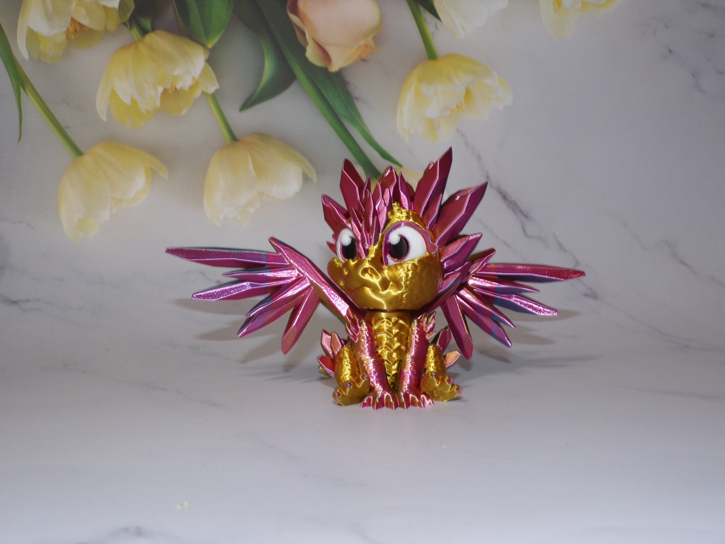 Crystal Hatchling, Dragon Hatchling or Cactus Hatchling Dragon 3d Printed Figurine