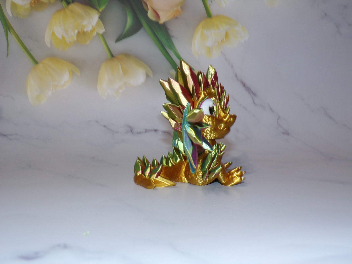 Crystal Hatchling, Dragon Hatchling or Cactus Hatchling Dragon 3d Printed Figurine