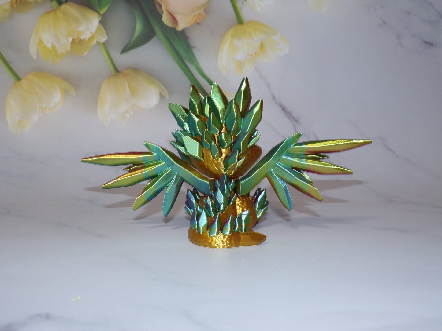 Crystal Hatchling, Dragon Hatchling or Cactus Hatchling Dragon 3d Printed Figurine