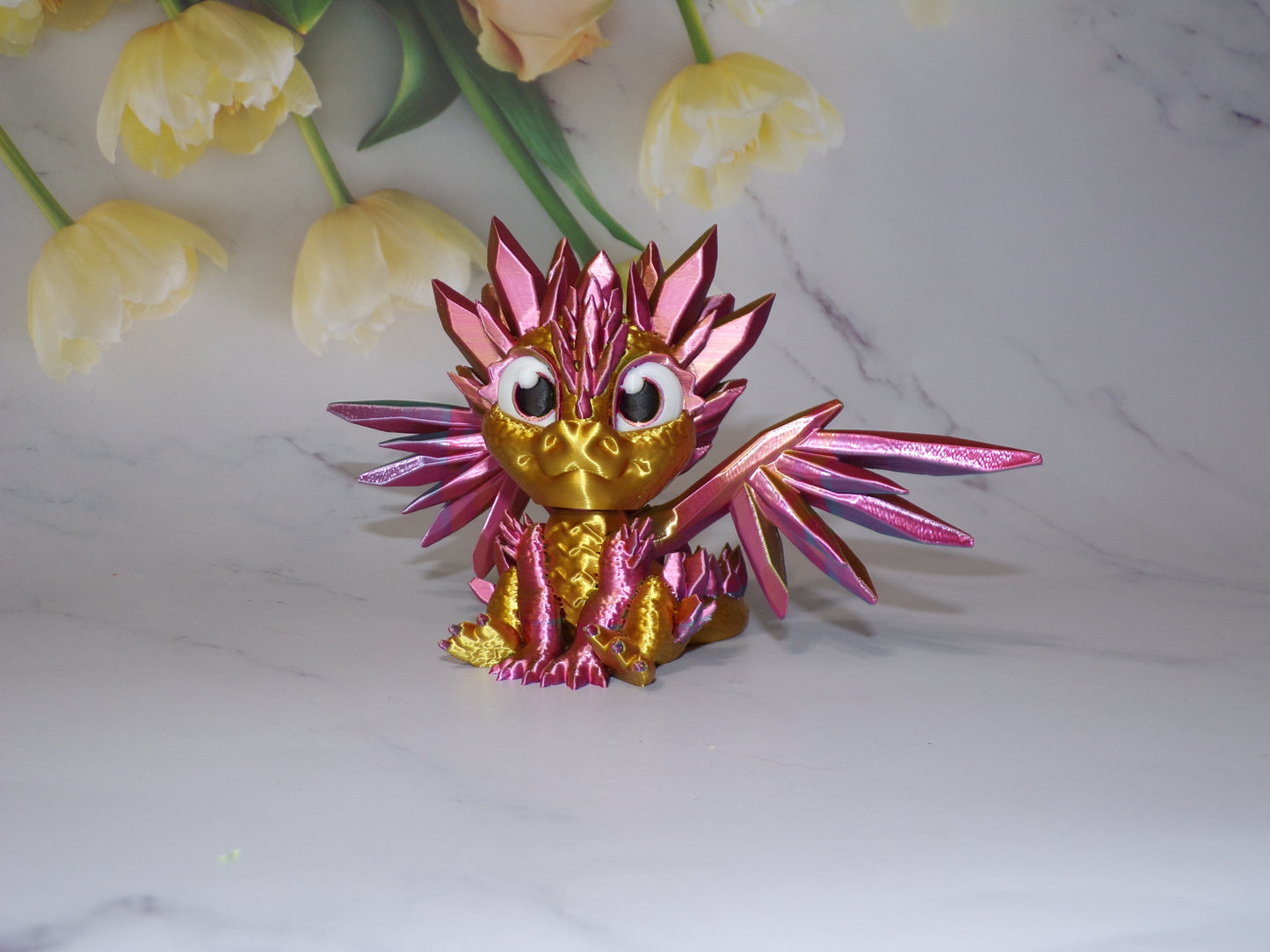 Crystal Hatchling, Dragon Hatchling or Cactus Hatchling Dragon 3d Printed Figurine