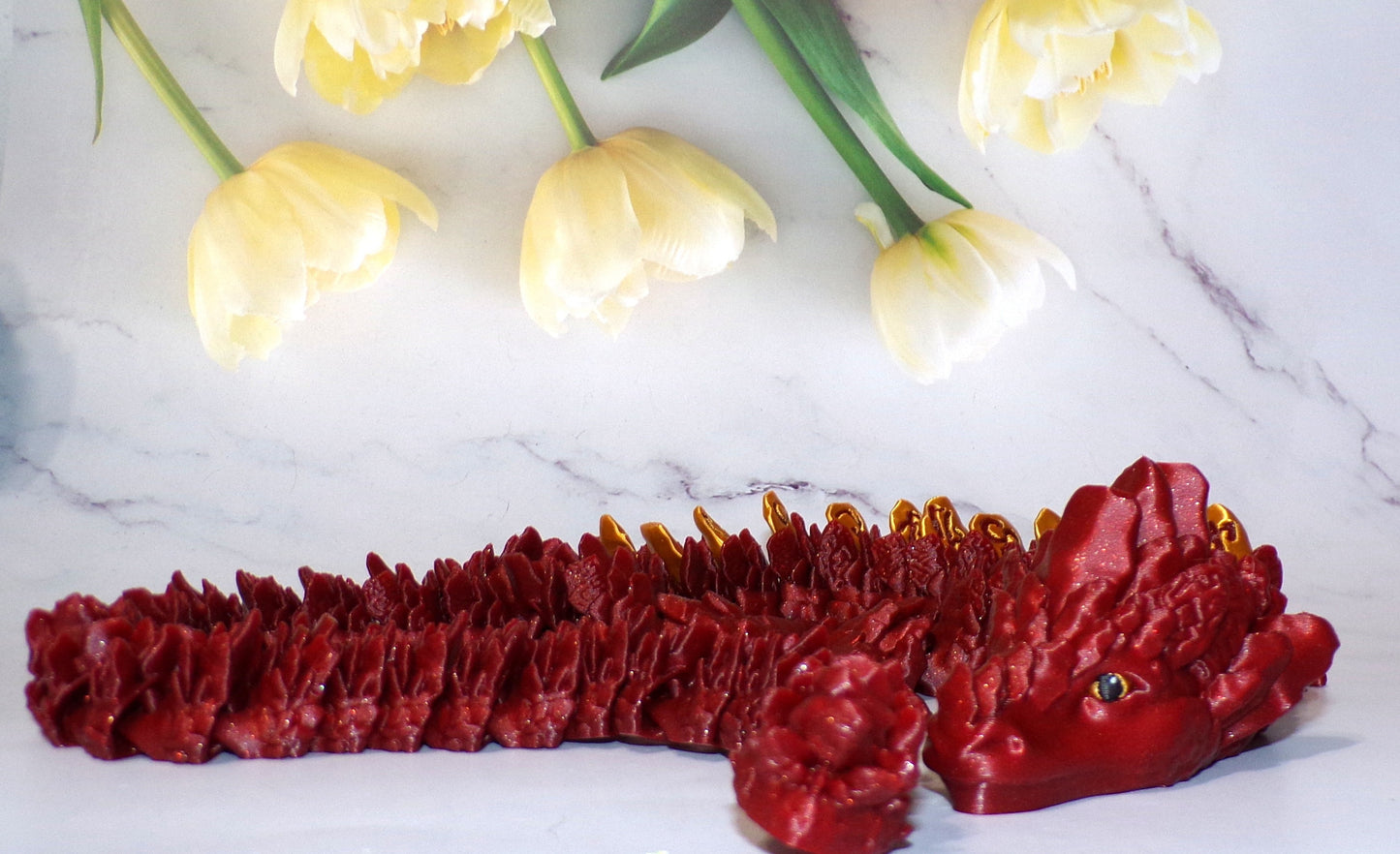 Atlantean Dragon or Baby Atlantean Dragon 3d Printed Articulated Flexi Fidget