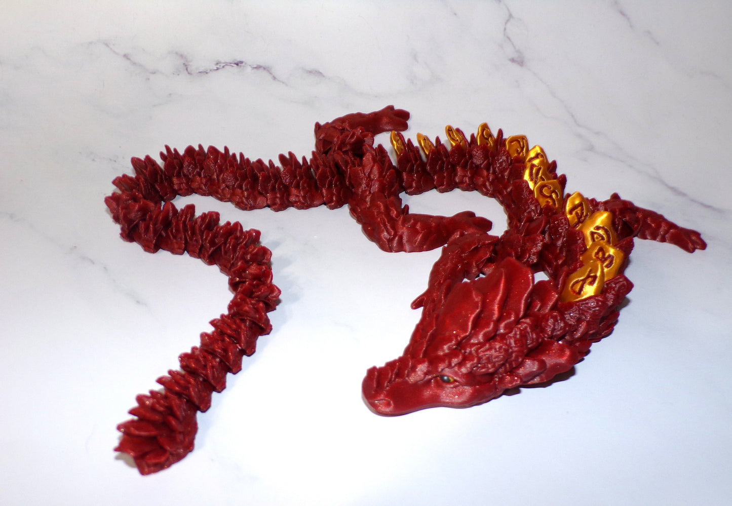 Atlantean Dragon or Baby Atlantean Dragon 3d Printed Articulated Flexi Fidget