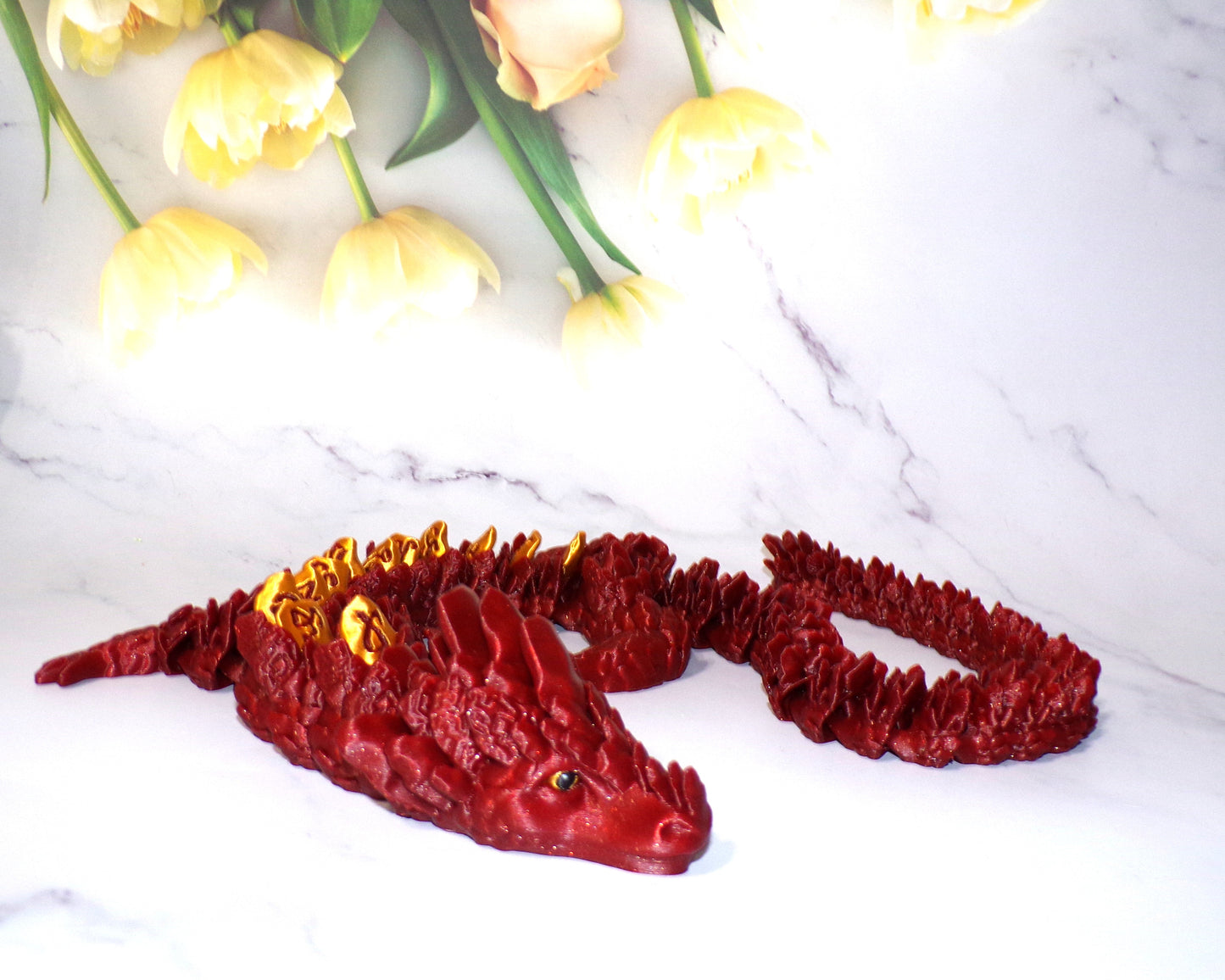 Atlantean Dragon or Baby Atlantean Dragon 3d Printed Articulated Flexi Fidget