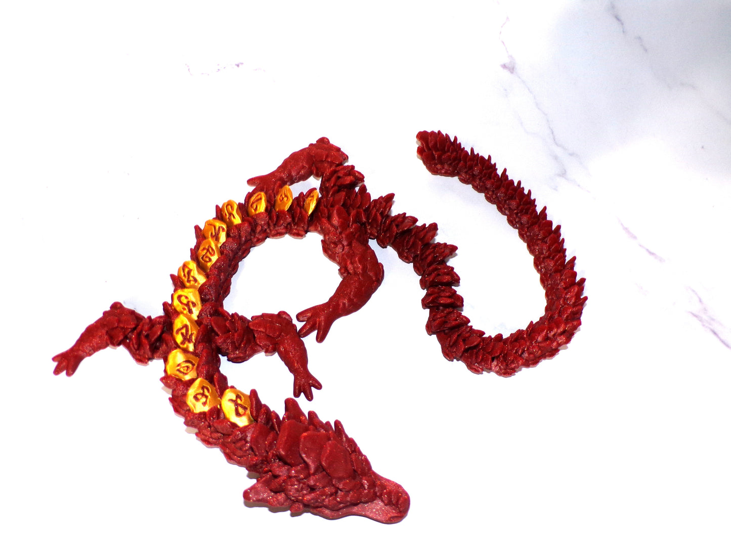 Atlantean Dragon or Baby Atlantean Dragon 3d Printed Articulated Flexi Fidget