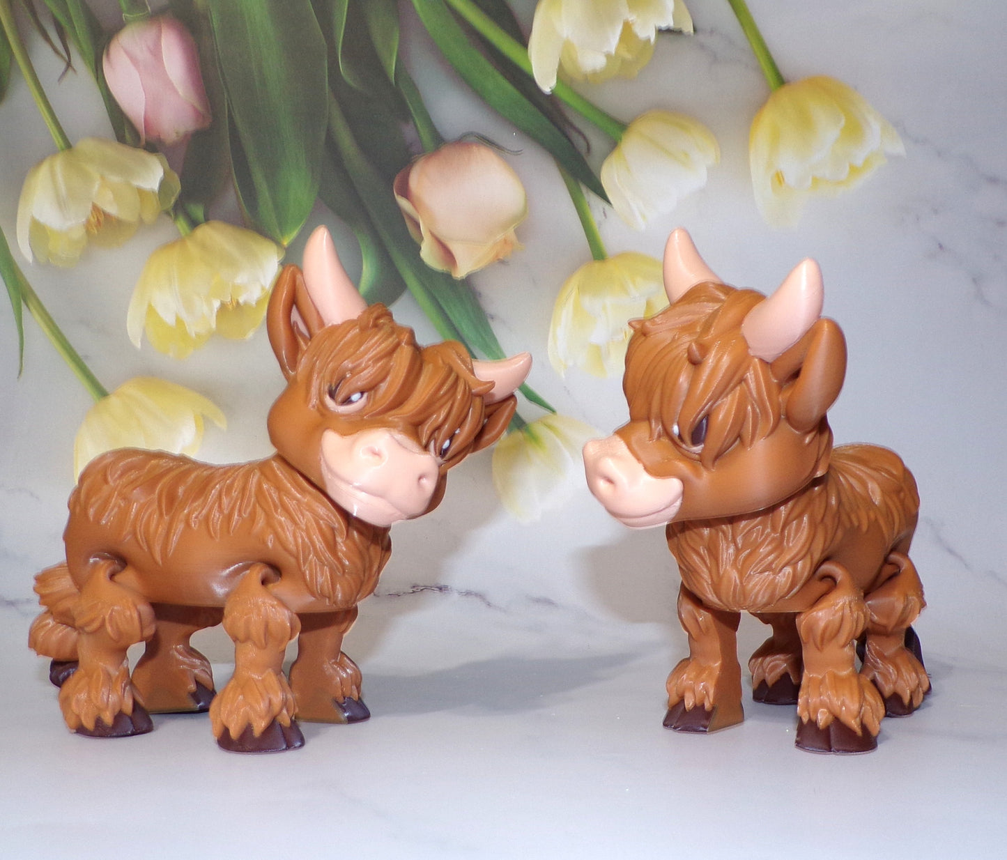Highland Cow 3D Printed Articulated Flexi Fidget Figurine