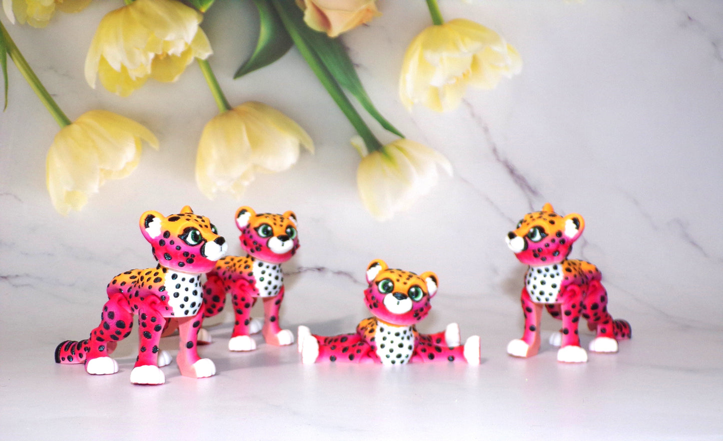 Cheetah 3D Printed Articulated Flexi Fidget Figurine