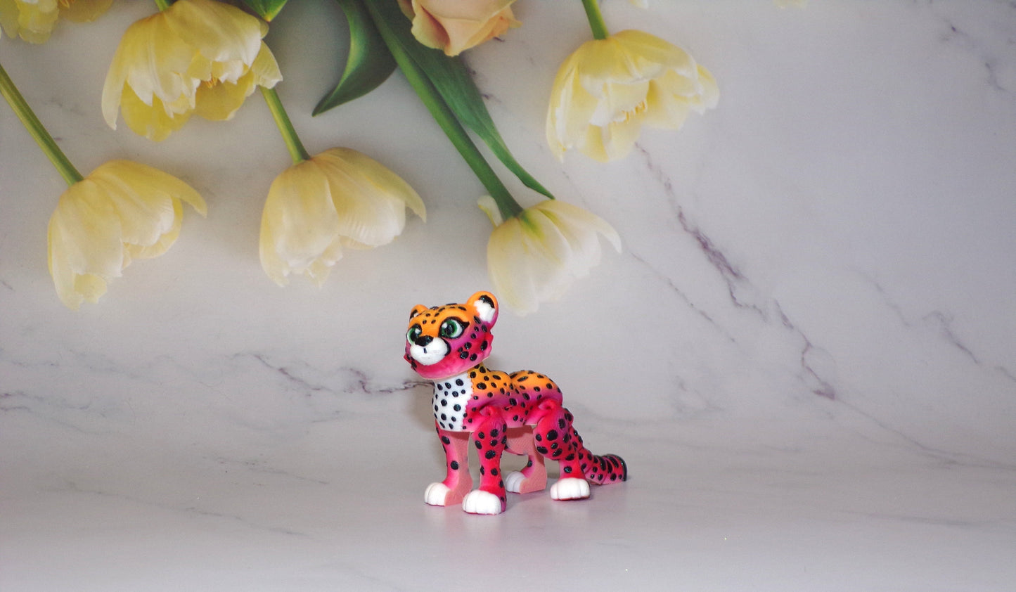 Cheetah 3D Printed Articulated Flexi Fidget Figurine