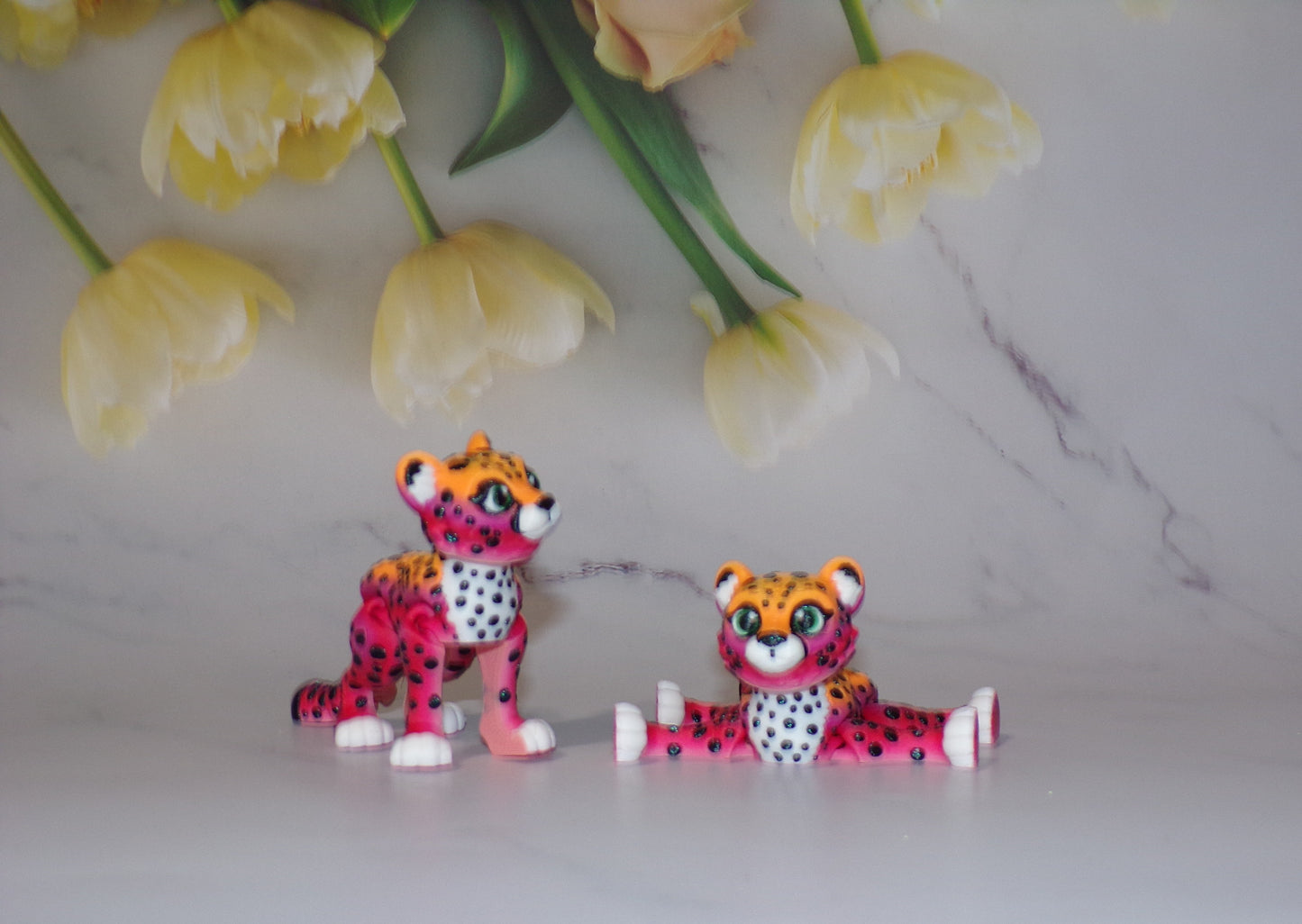 Cheetah 3D Printed Articulated Flexi Fidget Figurine