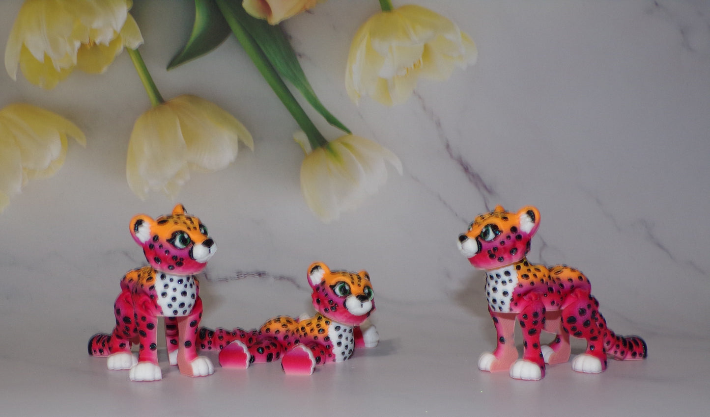 Cheetah 3D Printed Articulated Flexi Fidget Figurine
