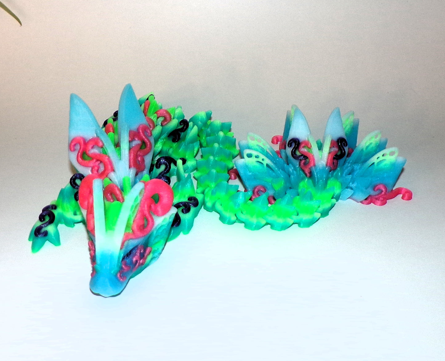 Elegant Butterfly Dragon 3D Printed Articulated Figurine - Wonderland 3D Printing