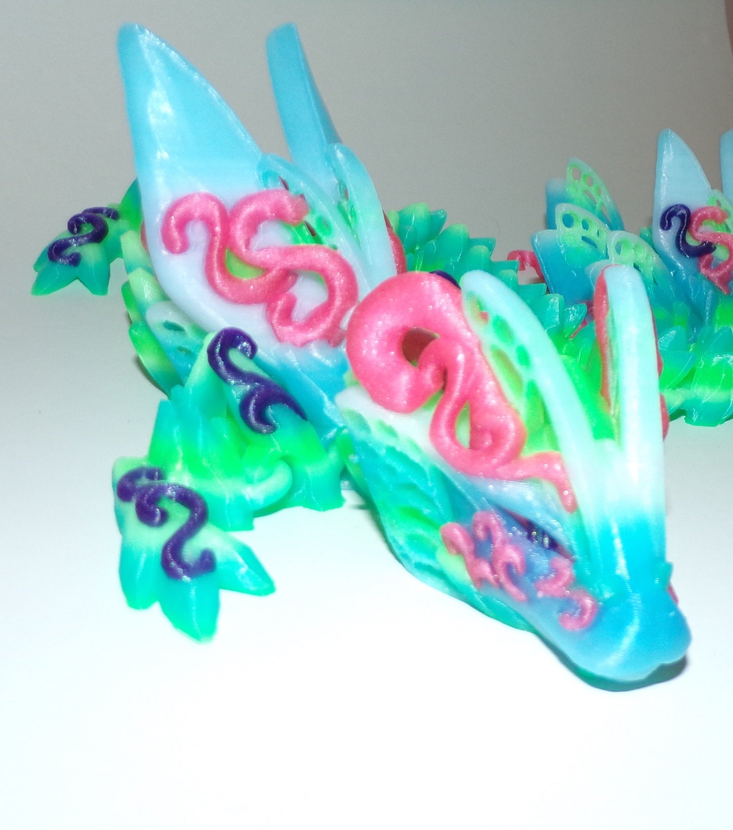 Elegant Butterfly Dragon 3D Printed Articulated Figurine - Wonderland 3D Printing