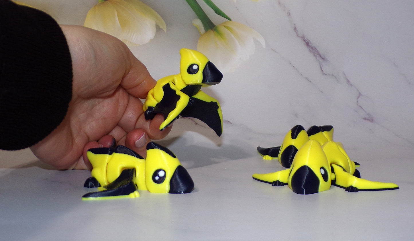 Pterodactyl Flexi Articulated 3d Printed Figurine