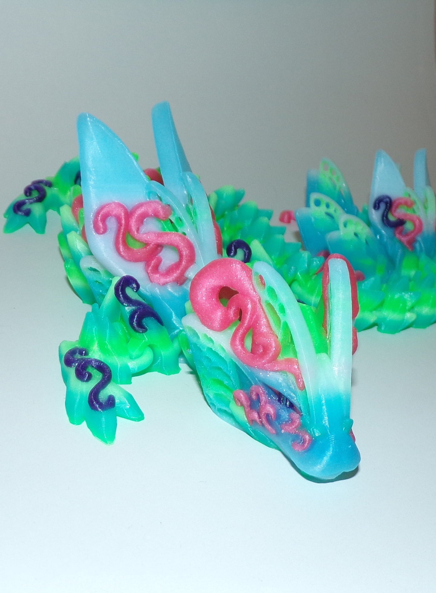 Elegant Butterfly Dragon 3D Printed Articulated Figurine - Wonderland 3D Printing