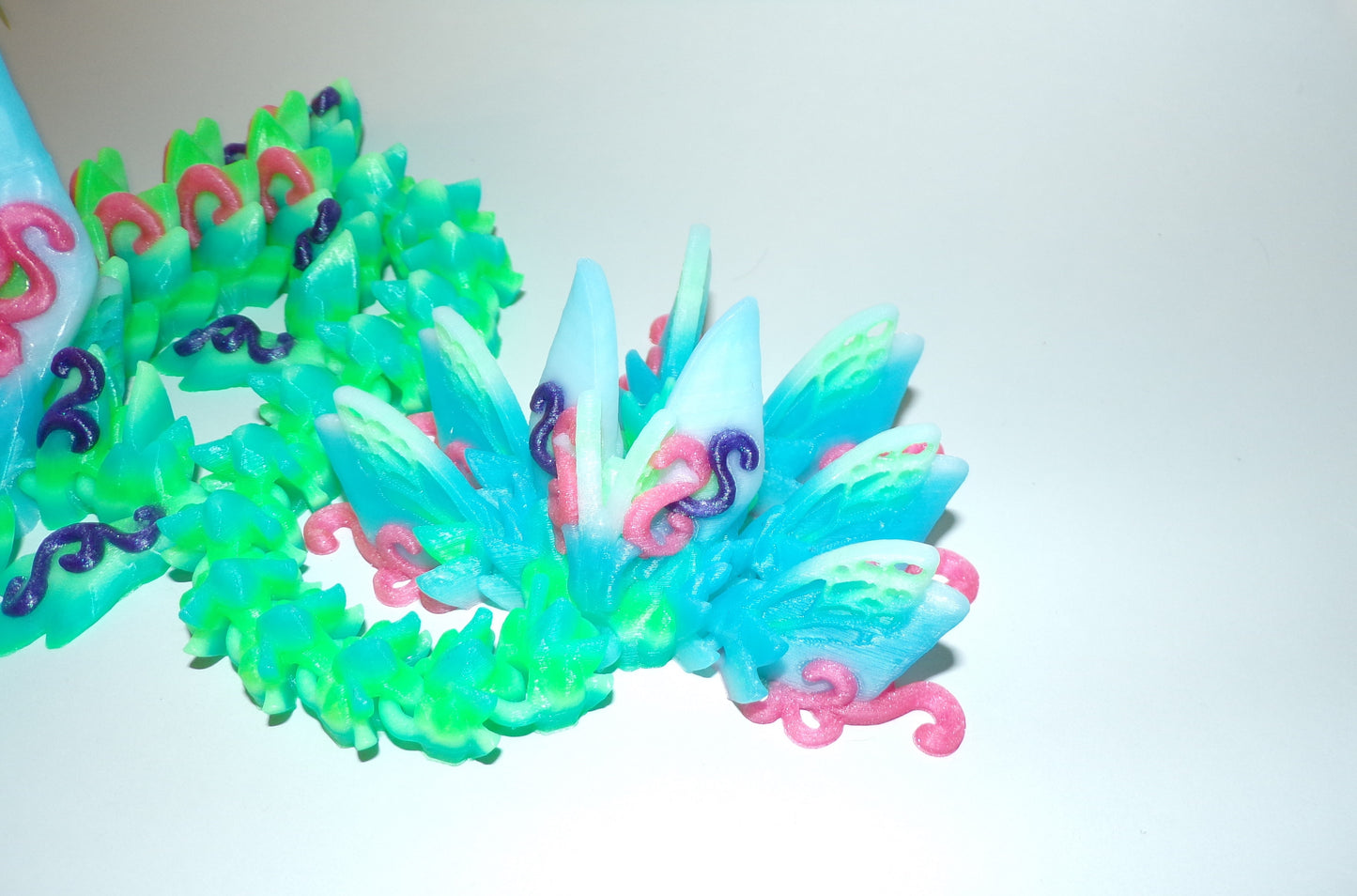 Elegant Butterfly Dragon 3D Printed Articulated Figurine - Wonderland 3D Printing