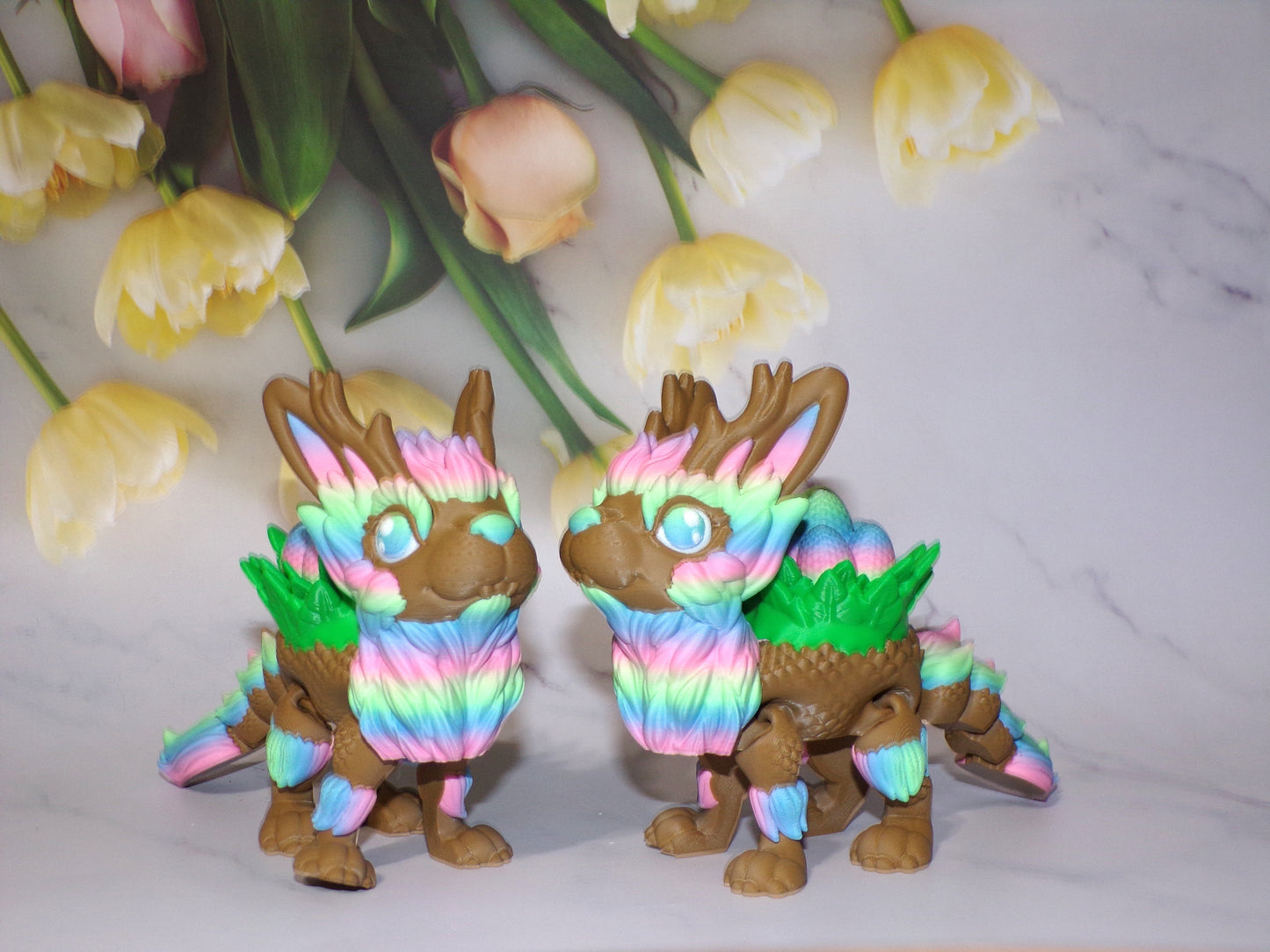 Chocolate Easter Dragon 3D Printed Articulated Flexi Fidget Figurine