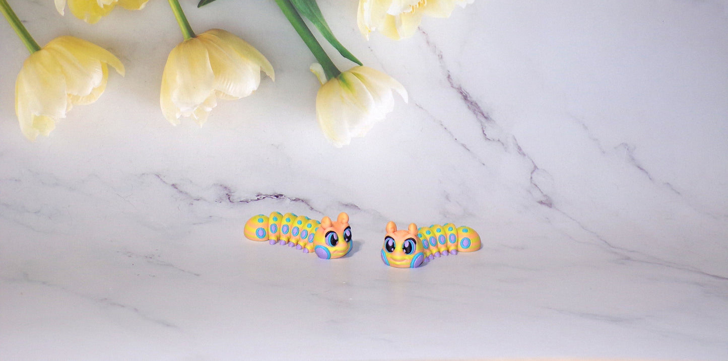 Caterpillar 3D Printed Articulated Flexi Fidget Figurine