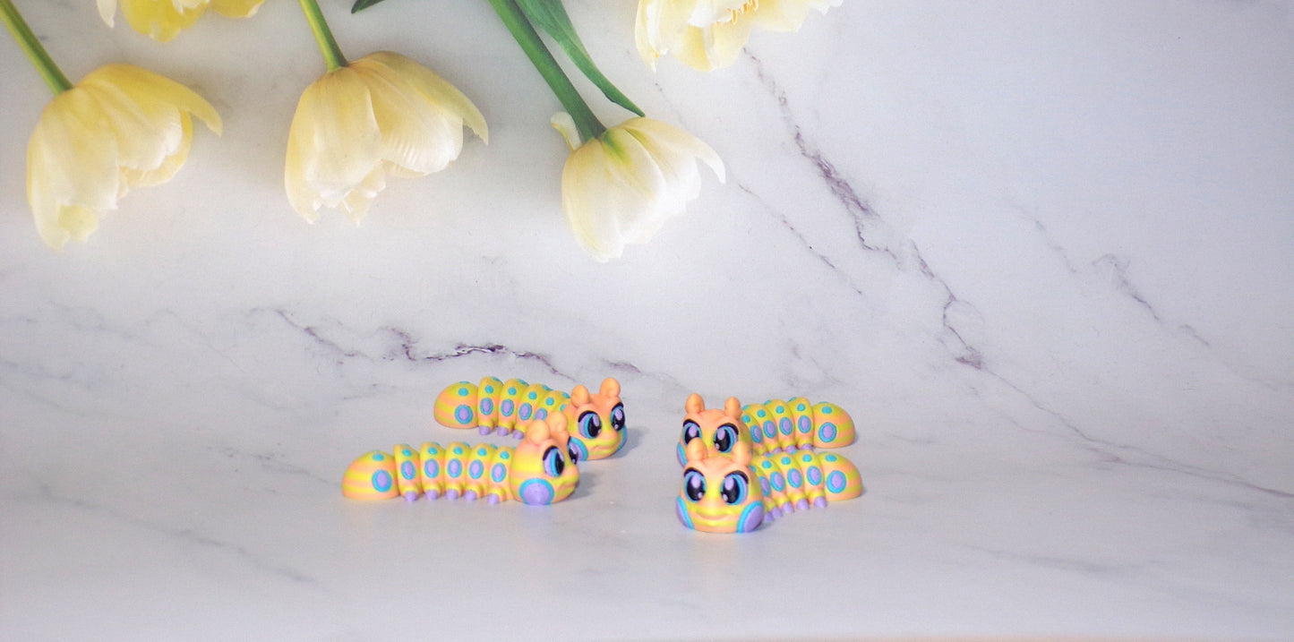 Caterpillar 3D Printed Articulated Flexi Fidget Figurine