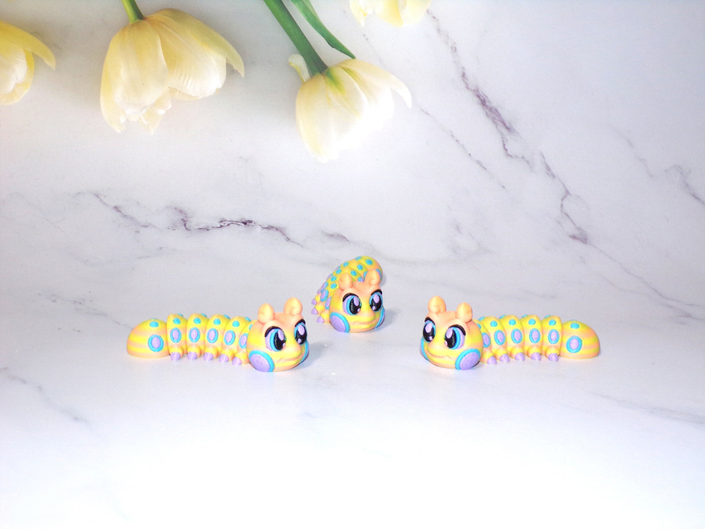 Caterpillar 3D Printed Articulated Flexi Fidget Figurine