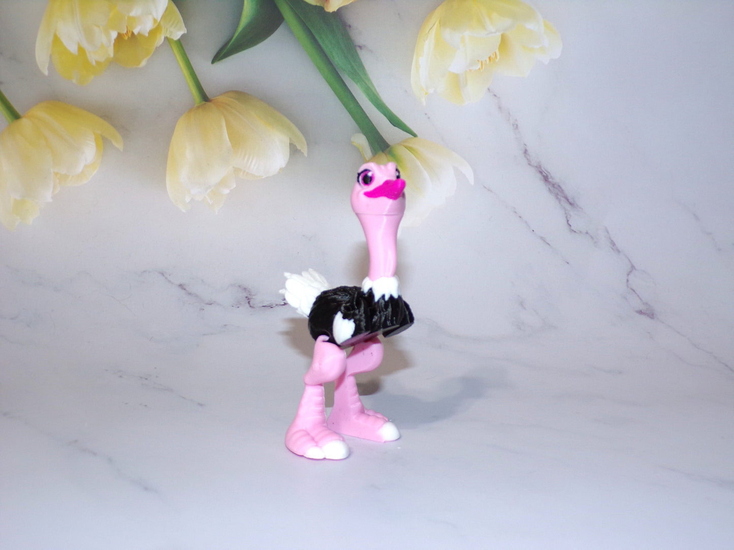 Ostrich or Flamingo 3D Printed Articulated Flexi Fidget Figurine