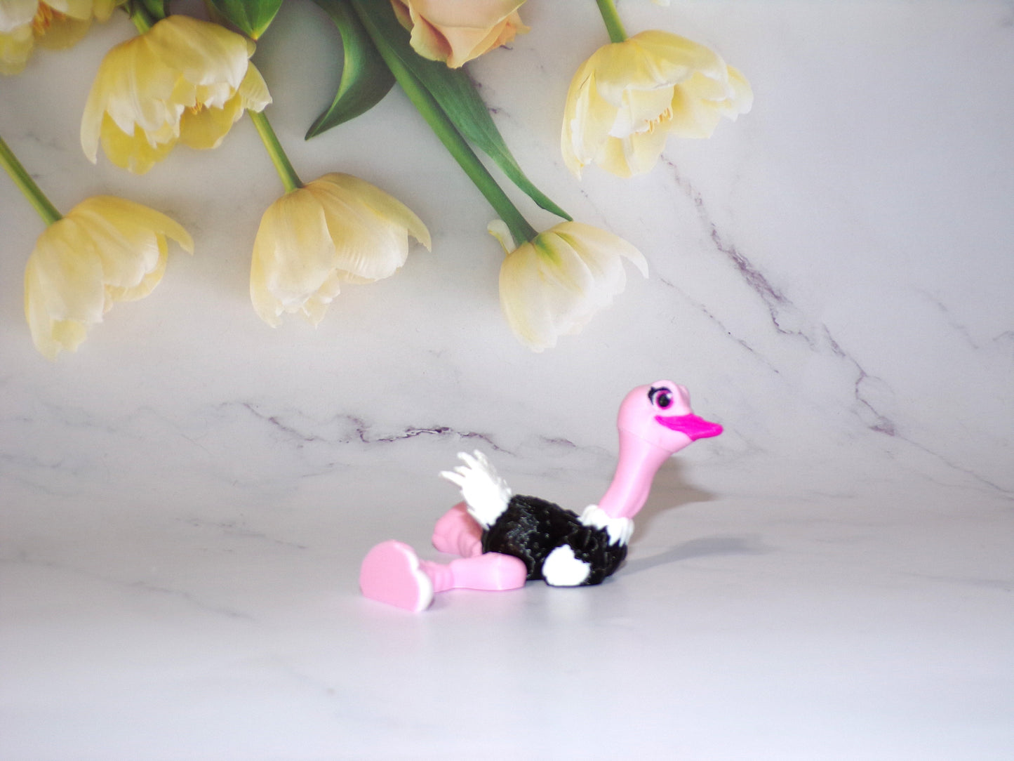 Ostrich or Flamingo 3D Printed Articulated Flexi Fidget Figurine