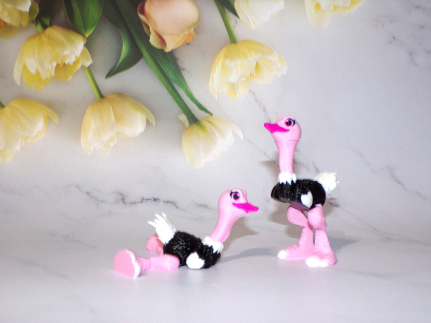 Ostrich or Flamingo 3D Printed Articulated Flexi Fidget Figurine