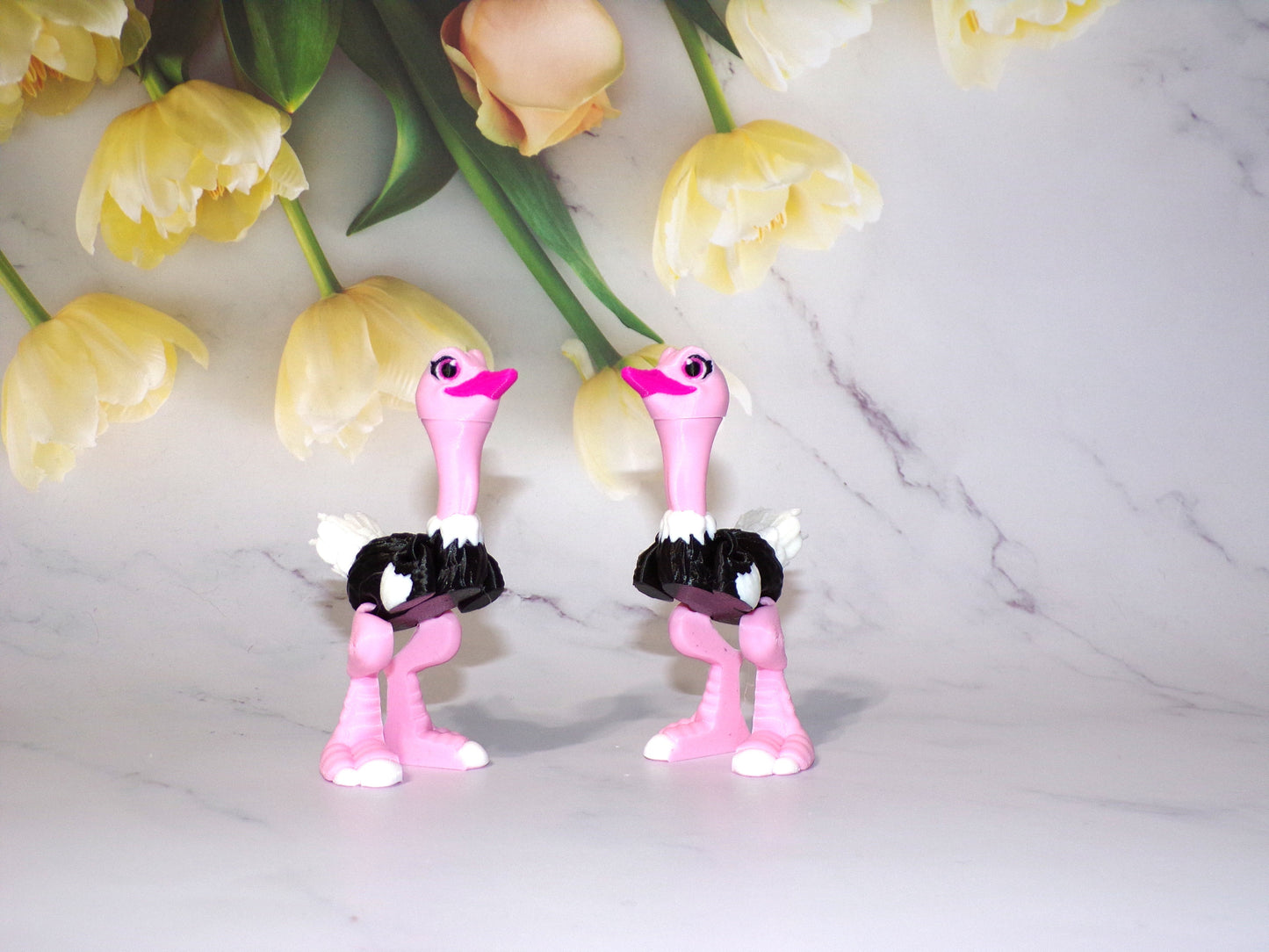 Ostrich or Flamingo 3D Printed Articulated Flexi Fidget Figurine