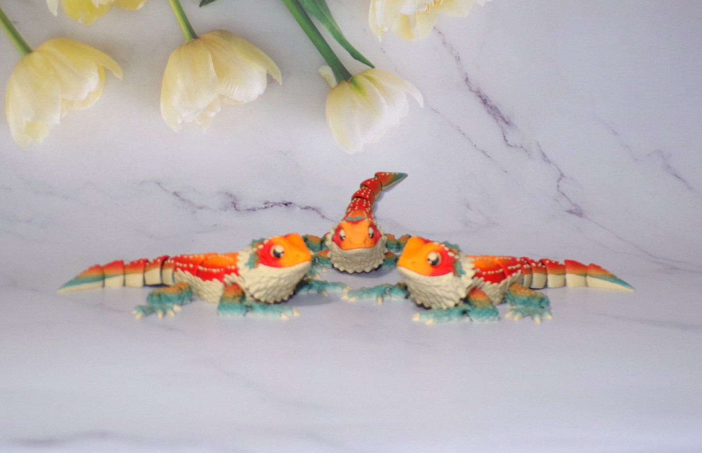 Bearded Dragon 3D Printed Articulated Flexi Fidget Figurine