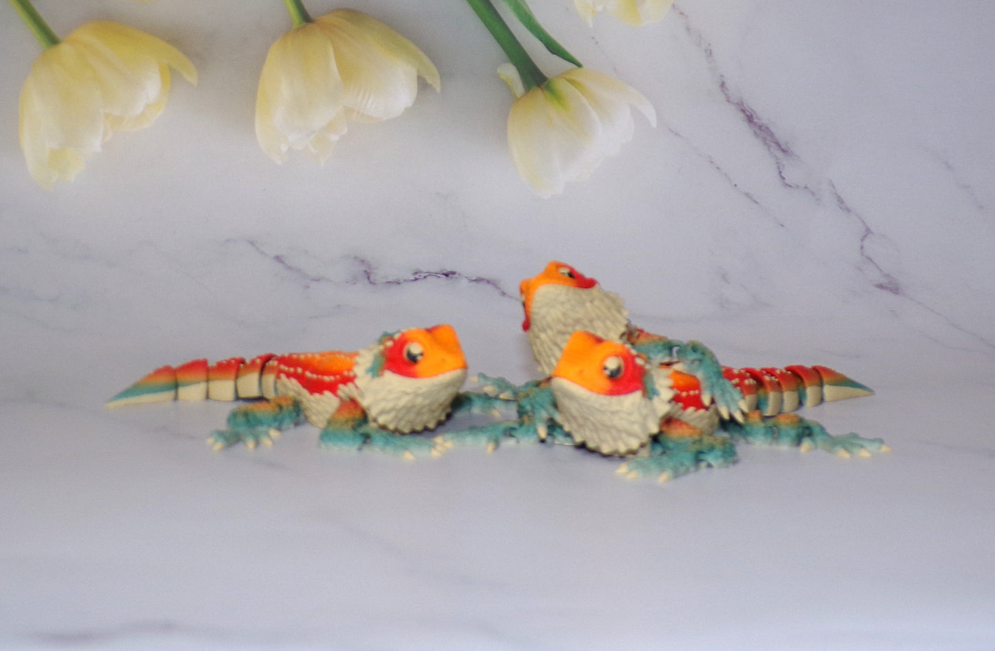 Bearded Dragon 3D Printed Articulated Flexi Fidget Figurine