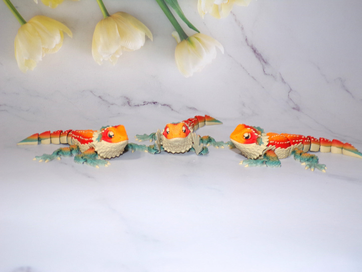 Bearded Dragon 3D Printed Articulated Flexi Fidget Figurine