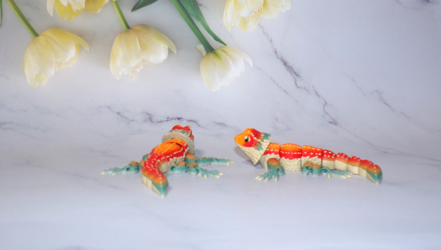 Bearded Dragon 3D Printed Articulated Flexi Fidget Figurine