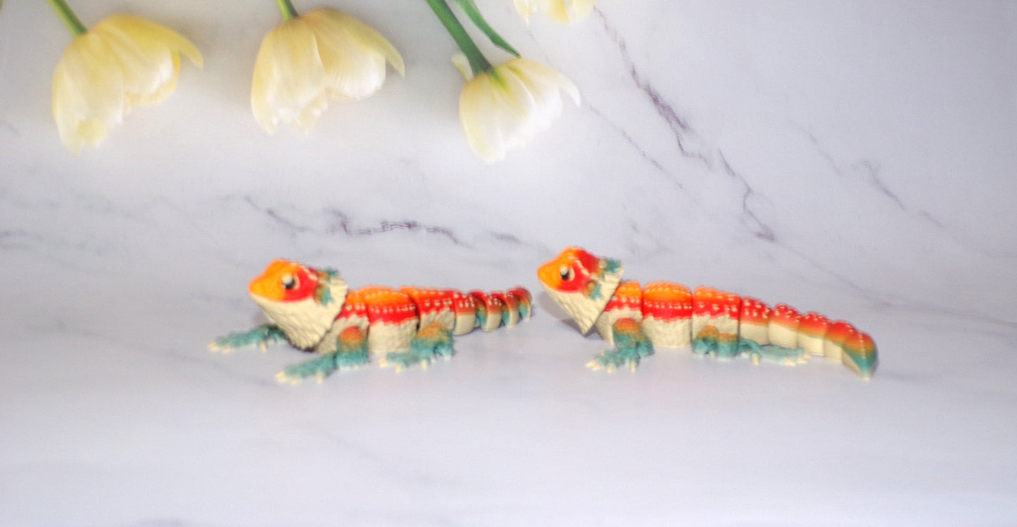 Bearded Dragon 3D Printed Articulated Flexi Fidget Figurine