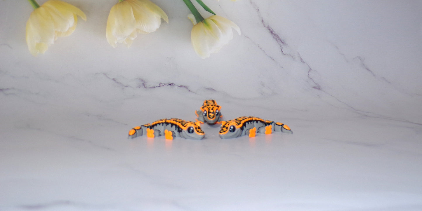 Mini Crested Gecko 3D Printed Articulated Flexi Fidget Figurine