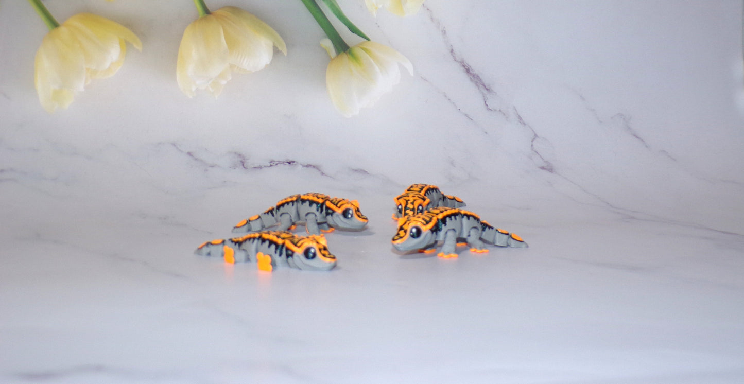 Mini Crested Gecko 3D Printed Articulated Flexi Fidget Figurine