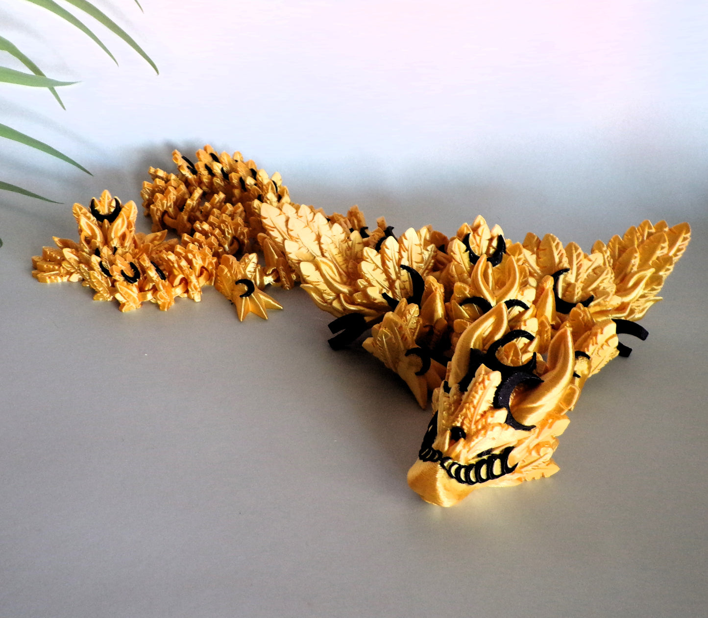 Lunar Dragon: 3D Printed Articulated Fidget Toy - Wonderland 3D Printing