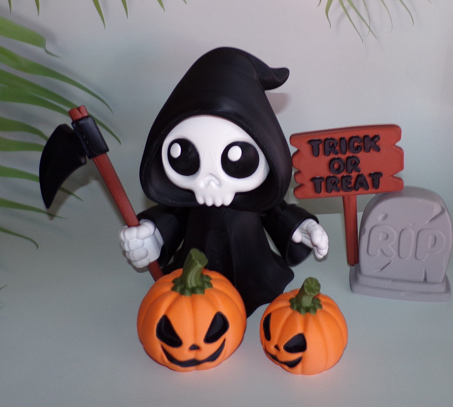 Grim Reaper 6 Piece Set 3d printed Articulated Halloween Figurines - Wonderland 3D Printing
