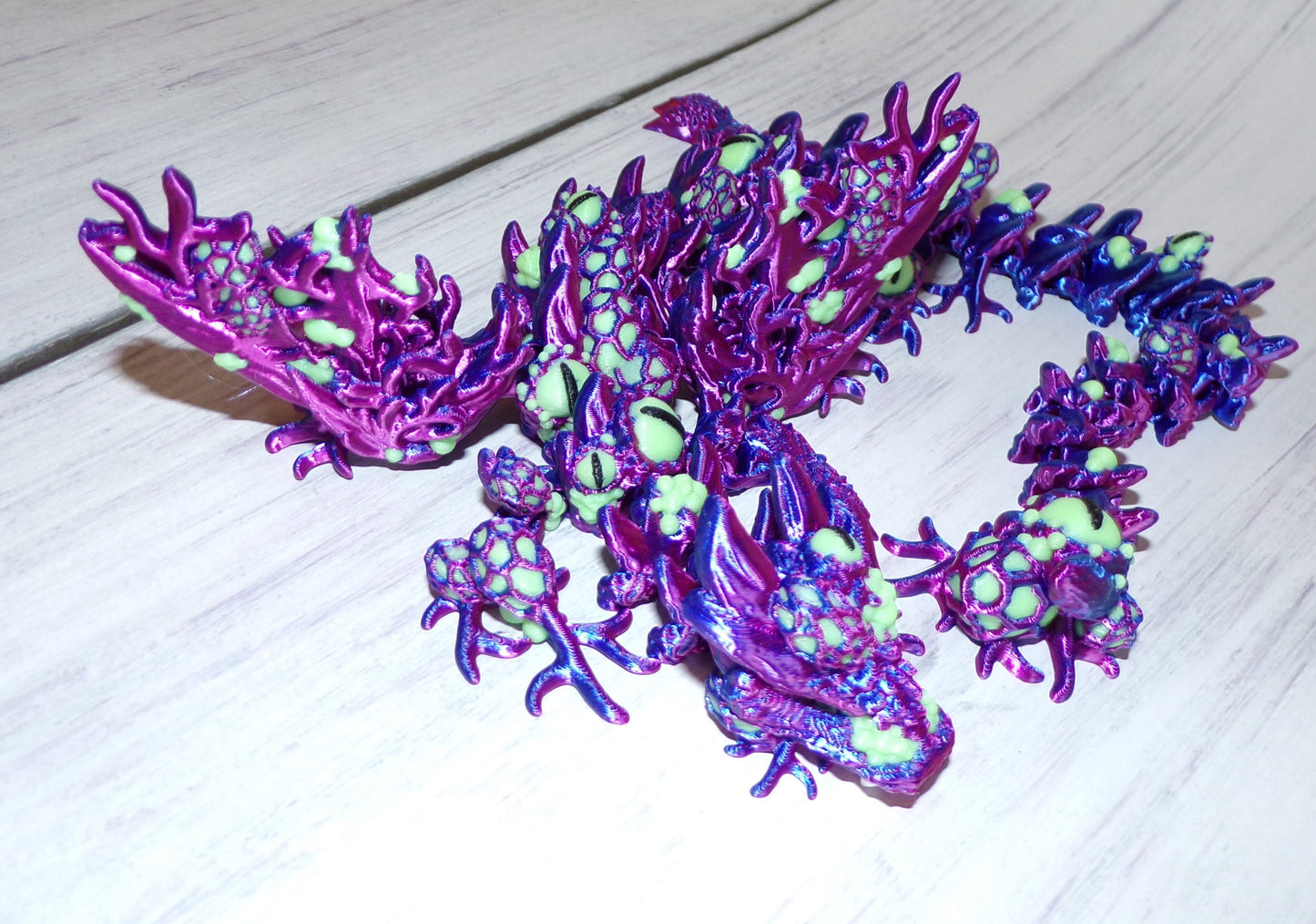 Infested Dragon Winged and Wingless options, 3D Printed Articulated Figurine - Wonderland 3D Printing