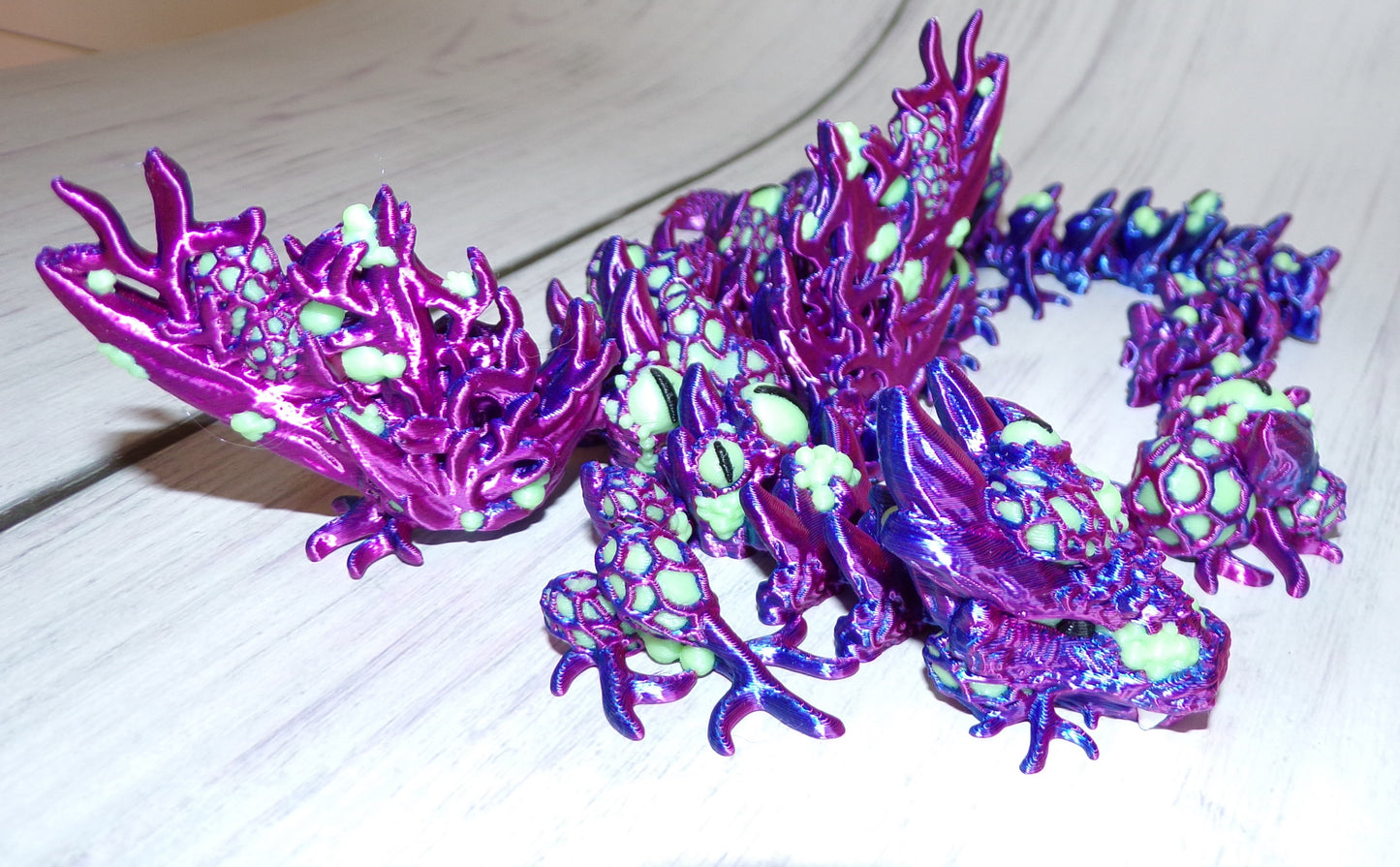Infested Dragon Winged and Wingless options, 3D Printed Articulated Figurine - Wonderland 3D Printing