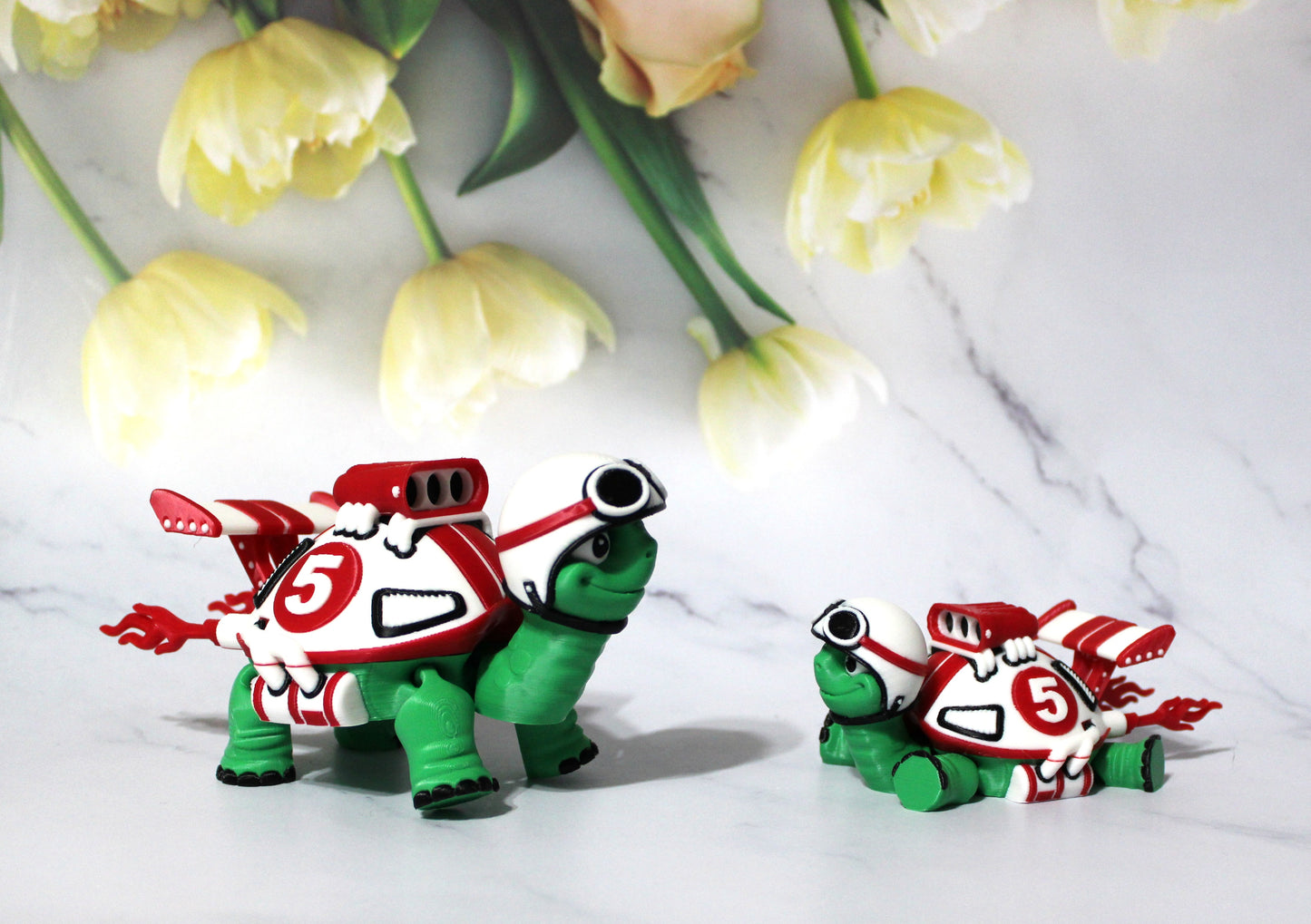 Racing Turtle 3d printed articulated Flexi Fidget Toy