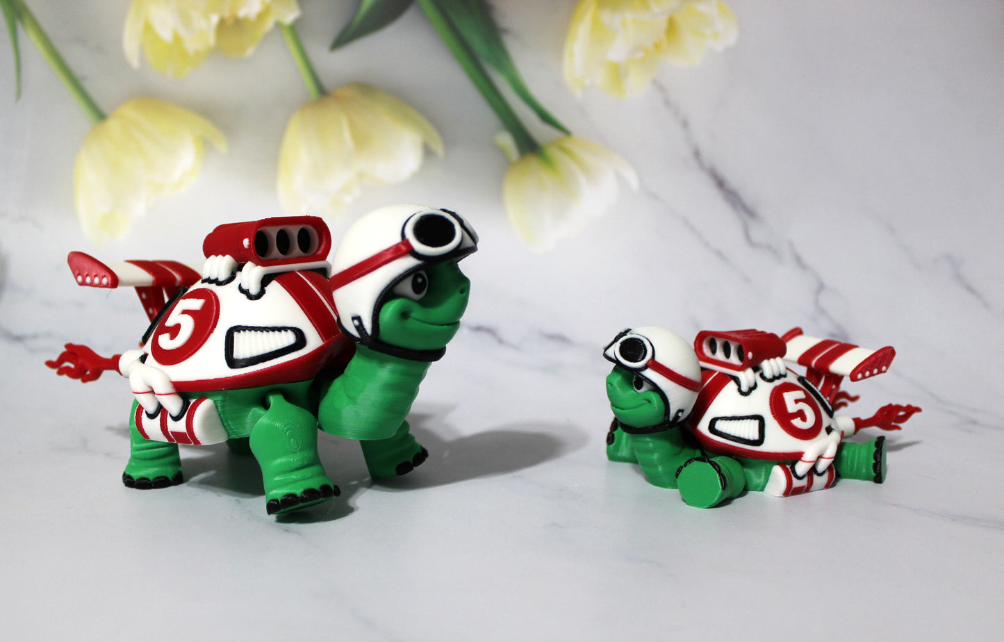 Racing Turtle 3d printed articulated Flexi Fidget Toy