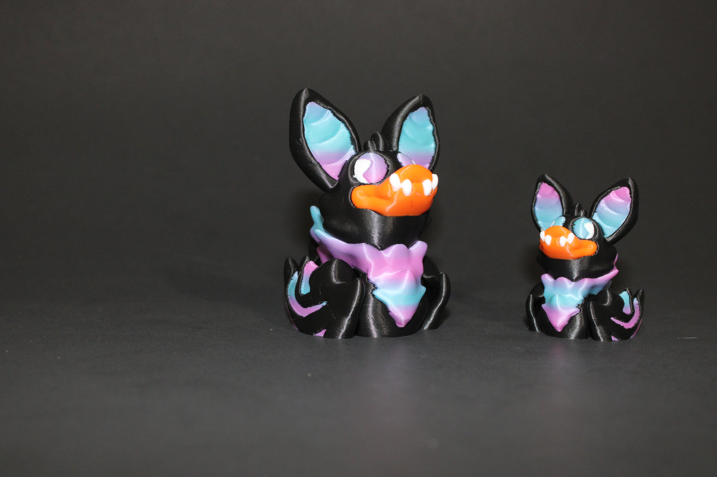 Spooky Ducks Articulated Bat duck or Skeleton Duck -3D printed Flexi Figurine