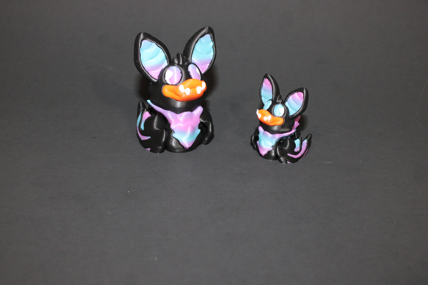 Spooky Ducks Articulated Bat duck or Skeleton Duck -3D printed Flexi Figurine