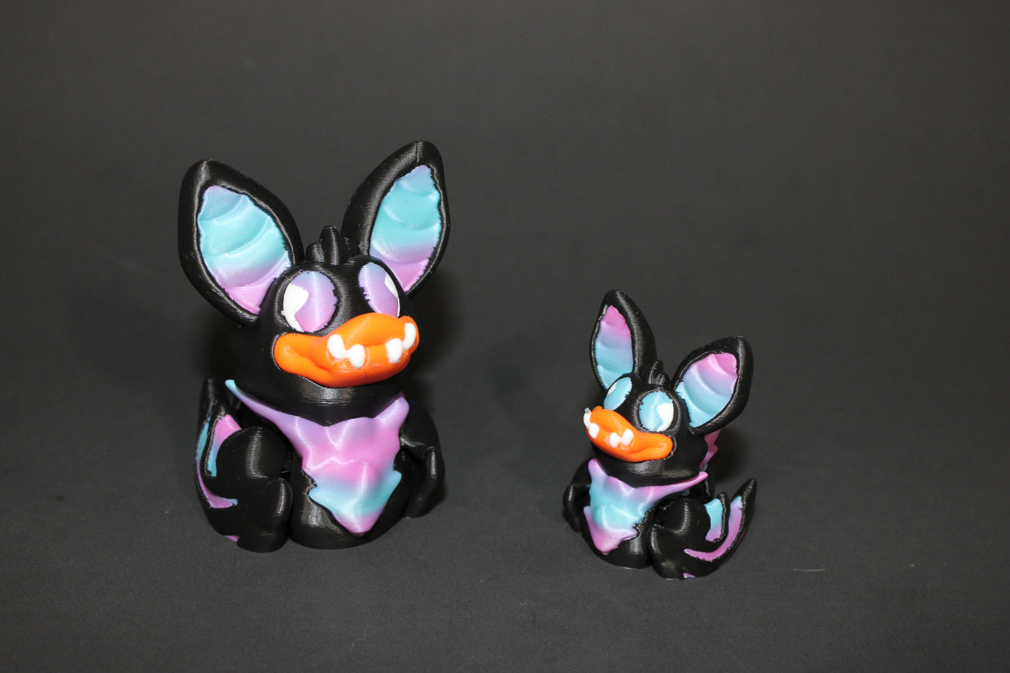 Spooky Ducks Articulated Bat duck or Skeleton Duck -3D printed Flexi Figurine