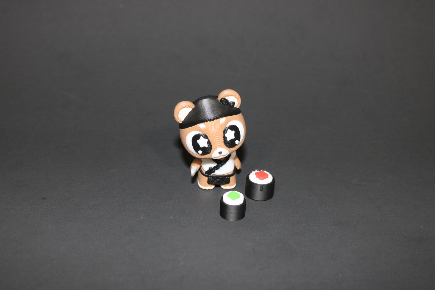 3D Printed Flexi Sushi Bear with Tiny Sushi Rolls
