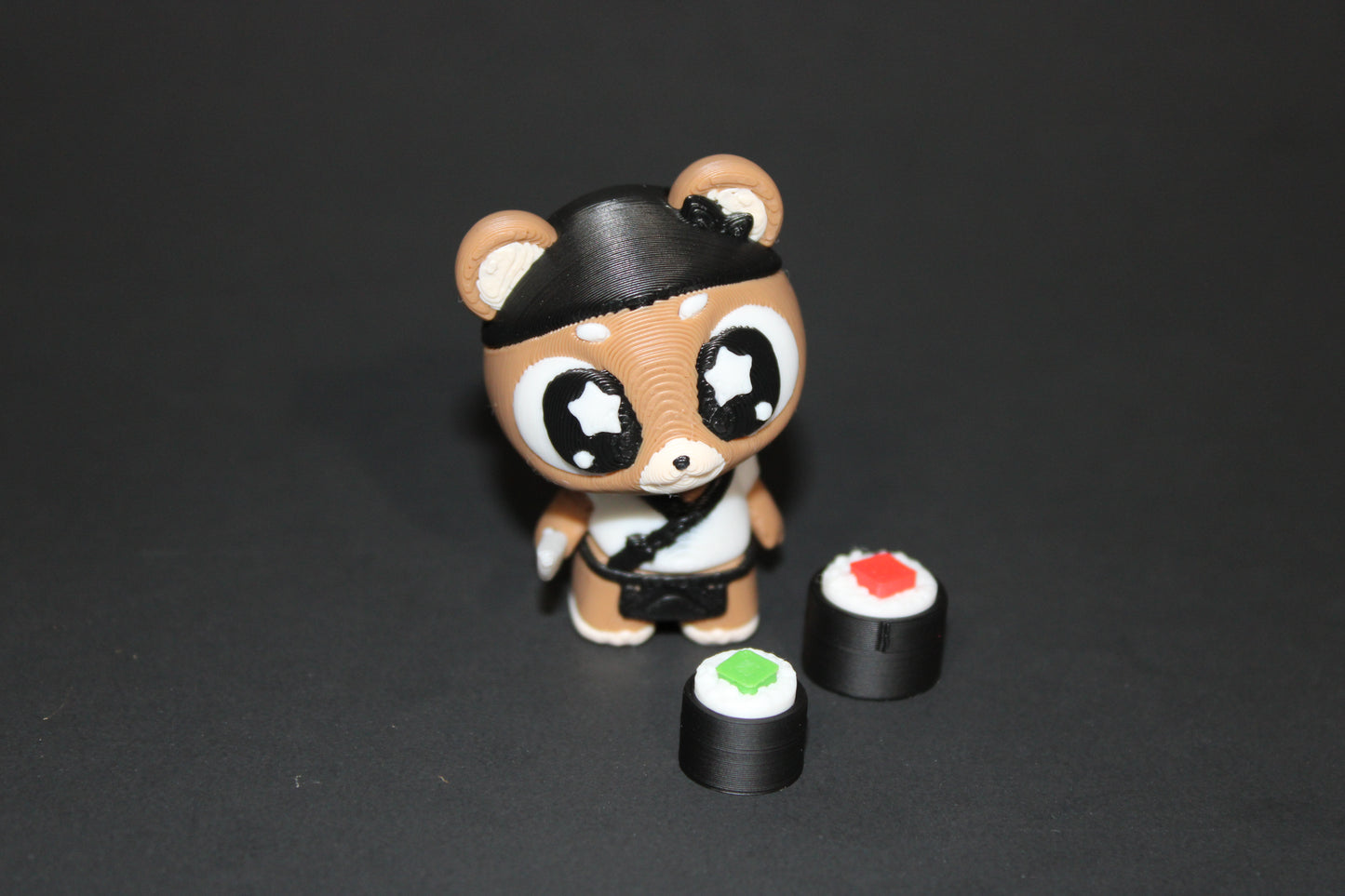 3D Printed Flexi Sushi Bear with Tiny Sushi Rolls