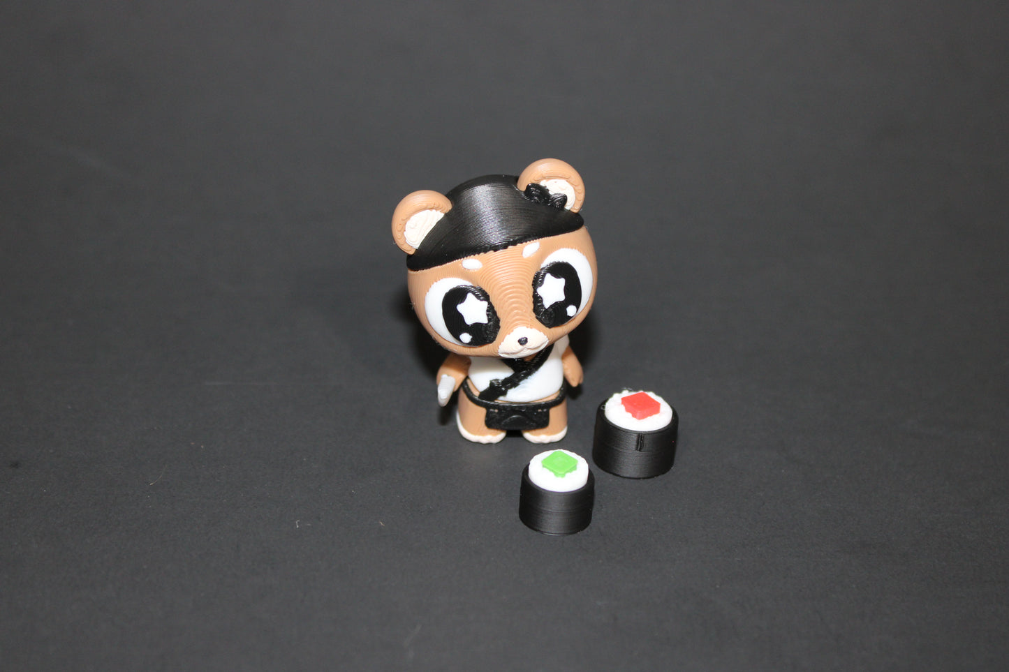 3D Printed Flexi Sushi Bear with Tiny Sushi Rolls