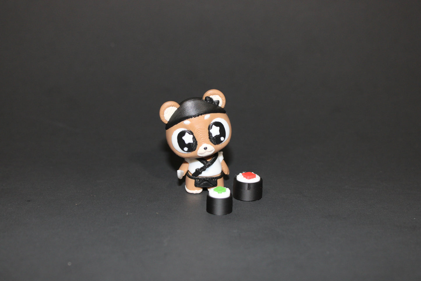 3D Printed Flexi Sushi Bear with Tiny Sushi Rolls
