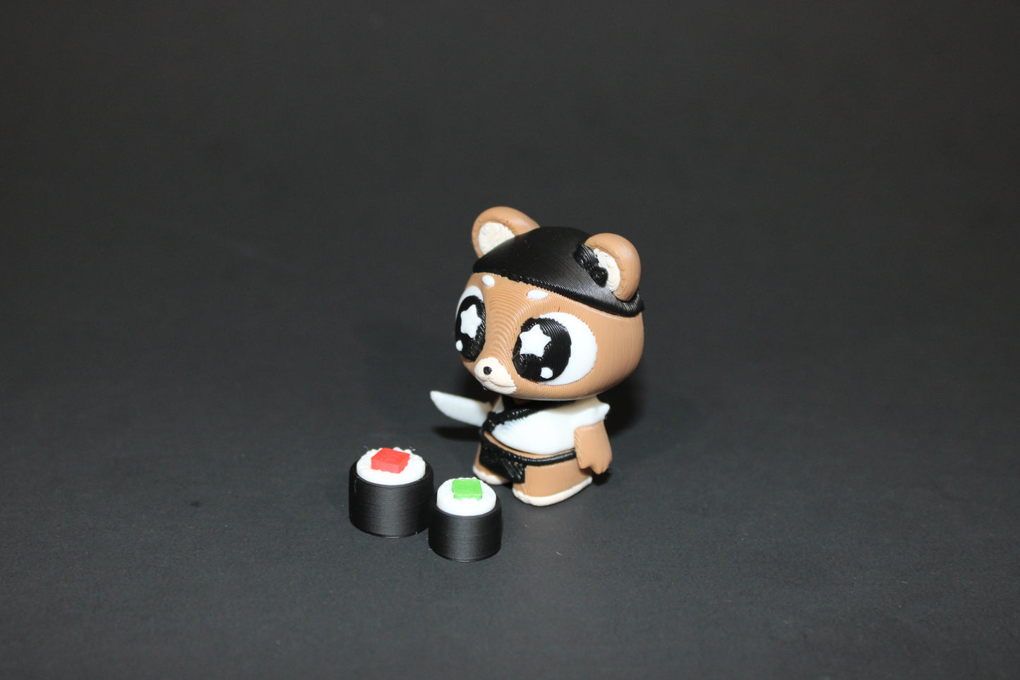 3D Printed Flexi Sushi Bear with Tiny Sushi Rolls