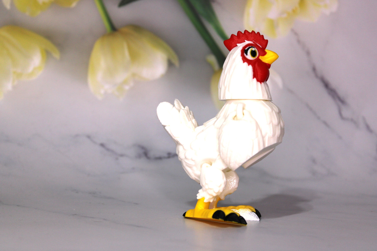 Hen and Chick 3D Printed Articulated Flexi Fidget Figurine