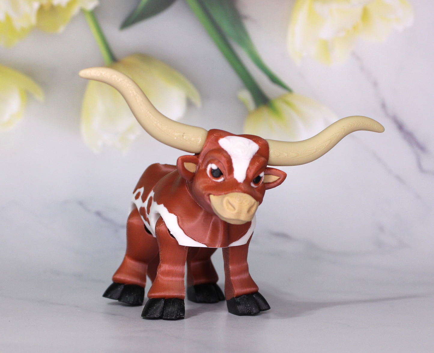Longhorn 3d printed articulated Flexi Fidget Toy